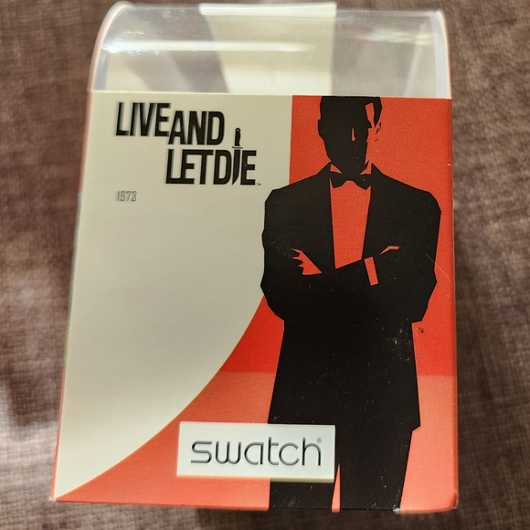 LIVE AND LET DIE! Swatch IRONY BIG w DATE "007" JAMES BOND SPECIAL! NIP-… - Picture 7 of 8